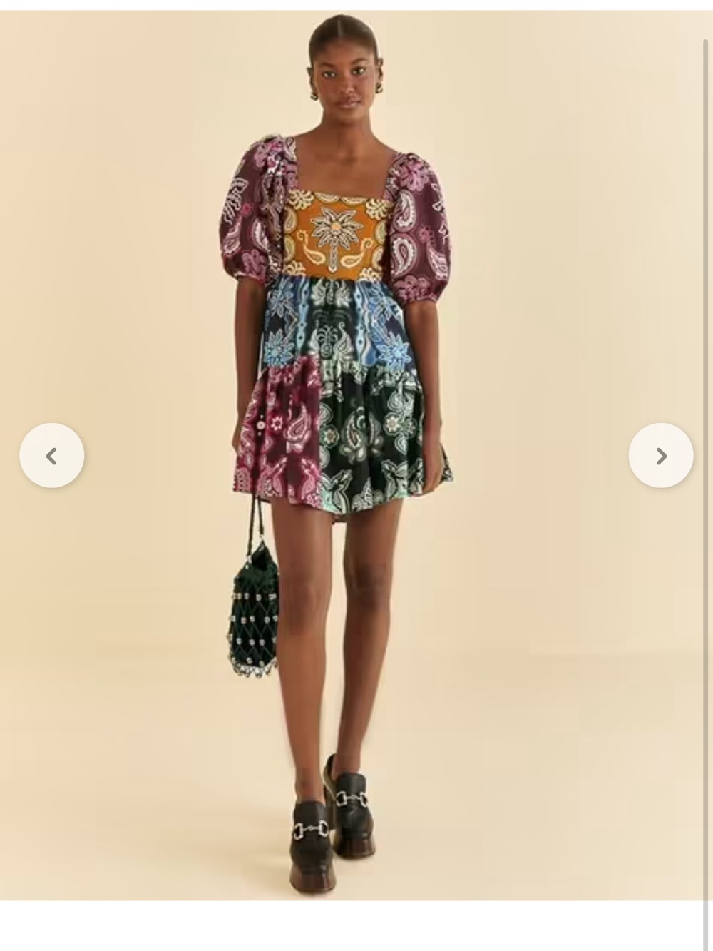 Farm Rio Bandana Print Mini Dress, XL, NWT - Picture 1 of 9